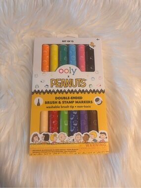 NEW Ooly x Peanuts Double-Ended Brush & Stamp Markers - Set of 12